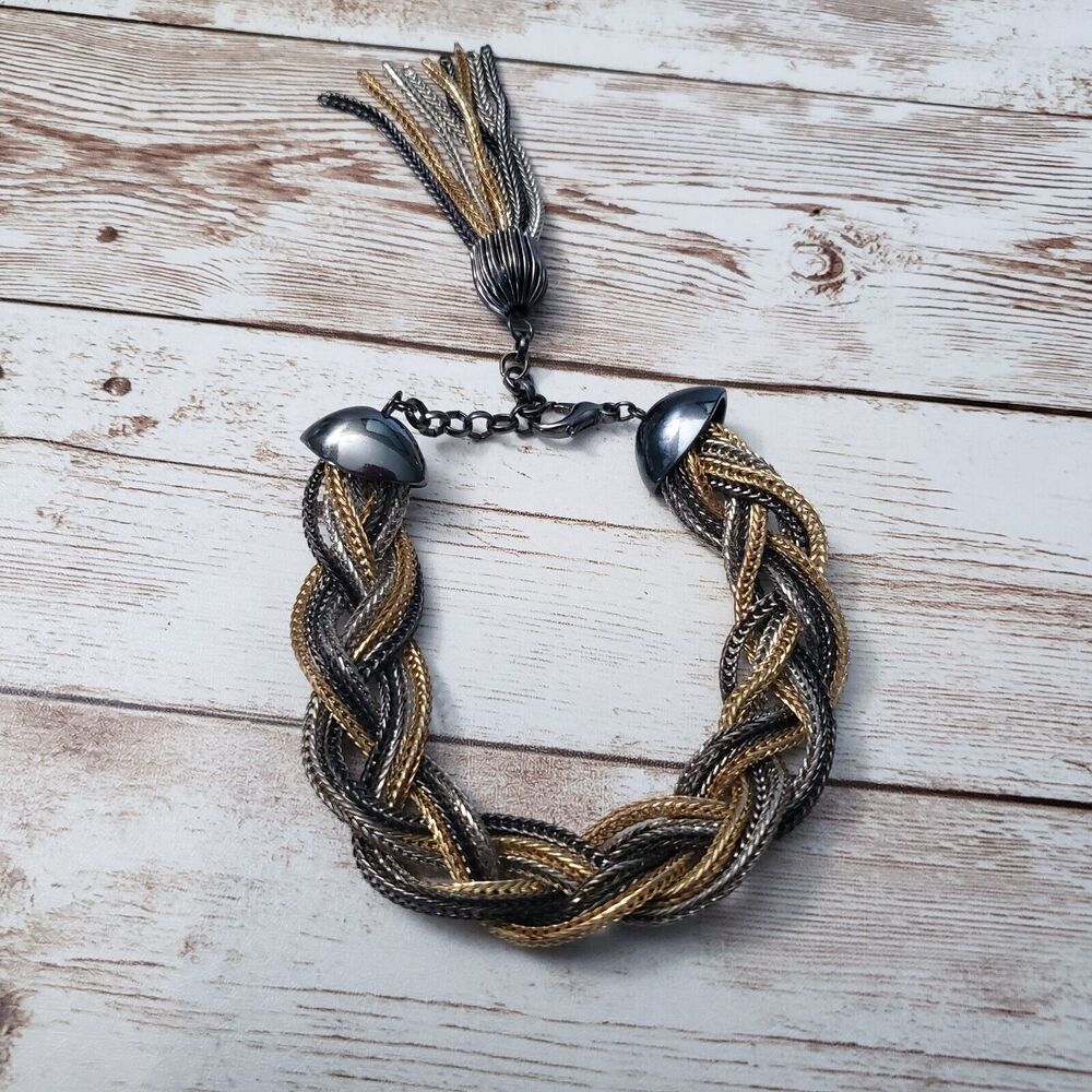 Vintage Bracelet Tri Color Woven Design